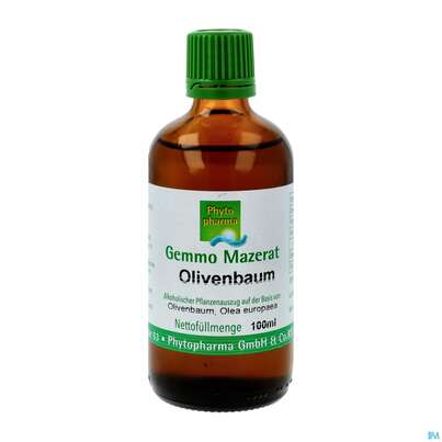 Sie sehen eine Packung Gemmo Mazerat Olivenbaum Olea Europaea Phytopharma 100ml, Produktbild: 02 Gemmo Mazerat Olivenbaum Olea Europaea Phytopharma 100ml, A-Nr.: 5394357 - 02