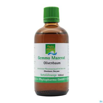 Sie sehen eine Packung Gemmo Mazerat Olivenbaum Olea Europaea Phytopharma 100ml, Produktbild: 03 Gemmo Mazerat Olivenbaum Olea Europaea Phytopharma 100ml, A-Nr.: 5394357 - 03