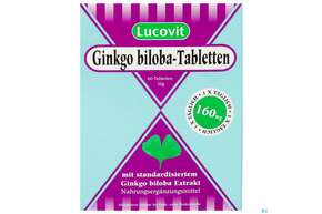 Ginkgo Biloba Lucovit Tabl 160mg 60st, A-Nr.: 3242962 - 01