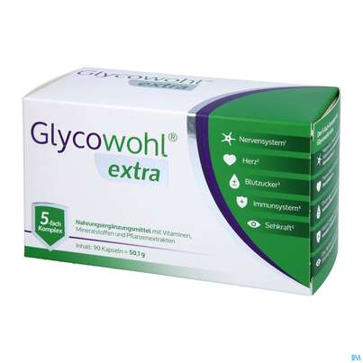 Glycowohl Extra Kapseln +maulbeer- Blattextrakt +chrom +b-vitamine 90st, A-Nr.: 5358640 - 02