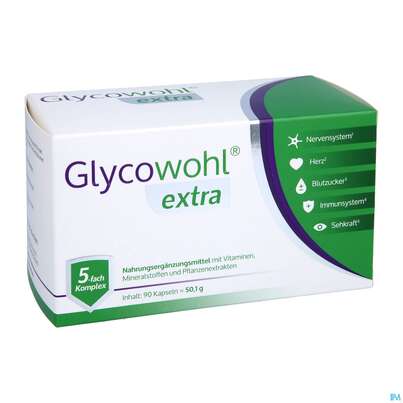 Glycowohl Extra Kapseln +maulbeer- Blattextrakt +chrom +b-vitamine 90st, A-Nr.: 5358640 - 03
