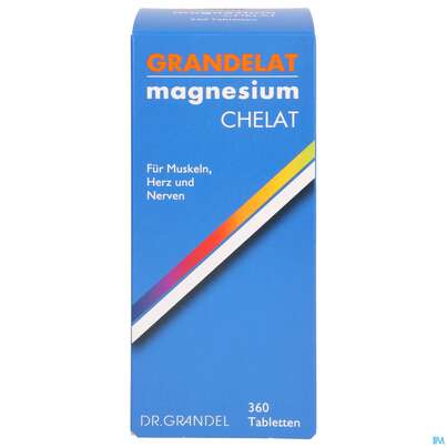 Sie sehen eine Packung Grandelat Magnesium Chelat Tabl Nr.1118 360st, Produktbild: 01 Grandelat Magnesium Chelat Tabl Nr.1118 360st, A-Nr.: 2752862 - 01