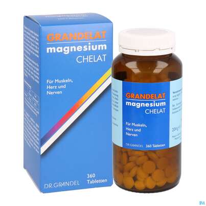 Sie sehen eine Packung Grandelat Magnesium Chelat Tabl Nr.1118 360st, Produktbild: 05 Grandelat Magnesium Chelat Tabl Nr.1118 360st, A-Nr.: 2752862 - 05