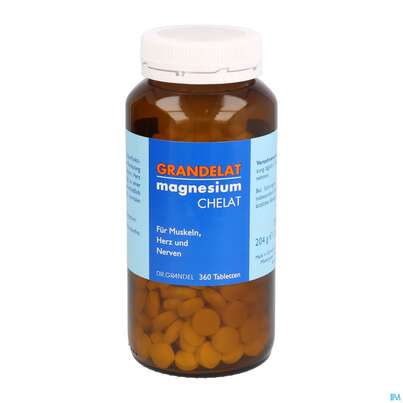 Sie sehen eine Packung Grandelat Magnesium Chelat Tabl Nr.1118 360st, Produktbild: 06 Grandelat Magnesium Chelat Tabl Nr.1118 360st, A-Nr.: 2752862 - 06
