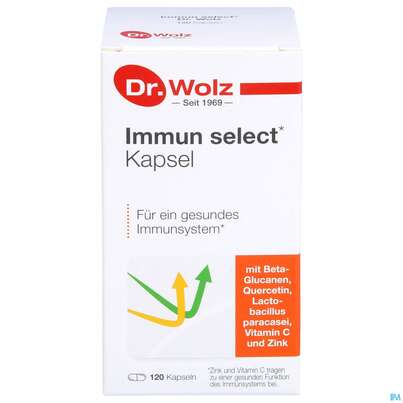 Sie sehen eine Packung Immun Select Kapseln Dr.wolz Nr.60 120st, Produktbild: 01 Immun Select Kapseln Dr.wolz Nr.60 120st, A-Nr.: 5372321 - 01