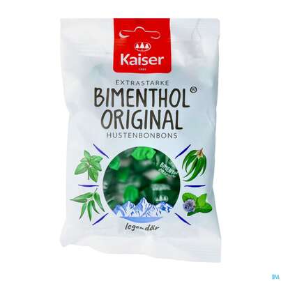 Sie sehen eine Packung Kaiser Bonbons Bimenthol Zuckerfrei 1342 75g, Produktbild: 02 Kaiser Bonbons Bimenthol Zuckerfrei 1342 75g, A-Nr.: 4803351 - 02