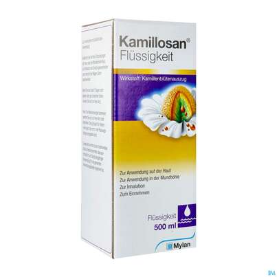 Sie sehen eine Packung Kamillosan Flüssigkeit 500ml, Produktbild: 04 Kamillosan Flüssigkeit 500ml, A-Nr.: 4465291 - 04