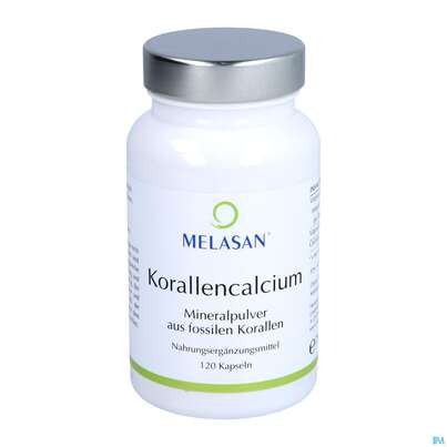 Sie sehen eine Packung Korallencalcium Kapseln -melasan 120st, Produktbild: 01 Korallencalcium Kapseln -melasan 120st, A-Nr.: 3136088 - 01