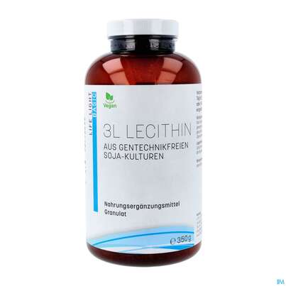 Sie sehen eine Packung Lecithin 3l Granulat Life Light 350g, Produktbild: 02 Lecithin 3l Granulat Life Light 350g, A-Nr.: 2480926 - 02