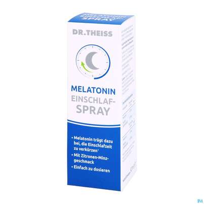 Sie sehen eine Packung Melatonin Einschlafspray -dr.theiss 50ml, Produktbild: 03 Melatonin Einschlafspray -dr.theiss 50ml, A-Nr.: 5408102 - 03
