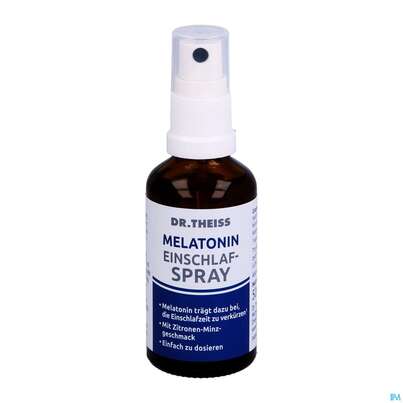 Sie sehen eine Packung Melatonin Einschlafspray -dr.theiss 50ml, Produktbild: 06 Melatonin Einschlafspray -dr.theiss 50ml, A-Nr.: 5408102 - 06