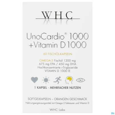 Unocardio 1000 Kapseln +vitamin D +omega3 60st, A-Nr.: 4254482 - 01