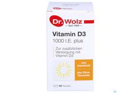 Vitamin D3 Kapseln 1000ie Plus -dr.wolz Nr 60 60st, A-Nr.: 3839335 - 01