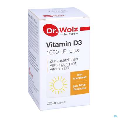 Vitamin D3 Kapseln 1000ie Plus -dr.wolz Nr 60 60st, A-Nr.: 3839335 - 03