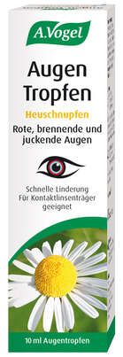 Sie sehen eine Packung A.Vogel Augen Tropfen Heuschnupfen, Produktbild: 01 A.Vogel Augen Tropfen Heuschnupfen, A-Nr.: 5970654 - 01
