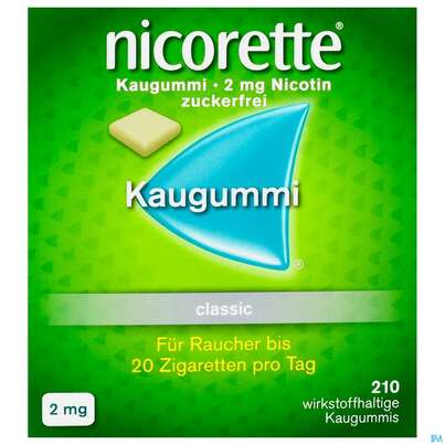 Nicorette/classic Kaugummi Z Raucherentw 2mg 210st, A-Nr.: 3505516 - 01