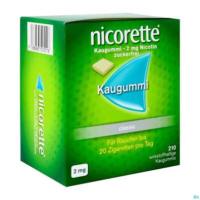 Nicorette/classic Kaugummi Z Raucherentw 2mg 210st, A-Nr.: 3505516 - 02