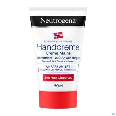 Sie sehen eine Packung Neutrogena Norwegische Formel Handcreme Unparfuemiert 50ml, Produktbild: 01 Neutrogena Norwegische Formel Handcreme Unparfuemiert 50ml, A-Nr.: 2597290 - 01