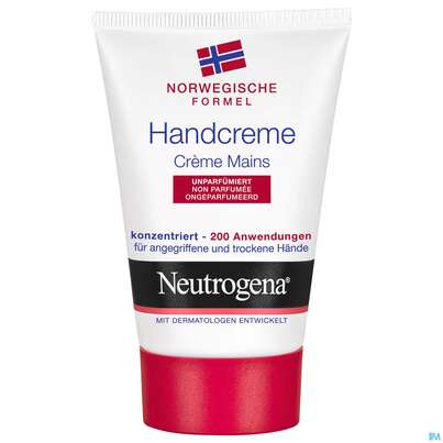 Sie sehen eine Packung Neutrogena Norwegische Formel Handcreme Unparfuemiert 50ml, Produktbild: 02 Neutrogena Norwegische Formel Handcreme Unparfuemiert 50ml, A-Nr.: 2597290 - 02