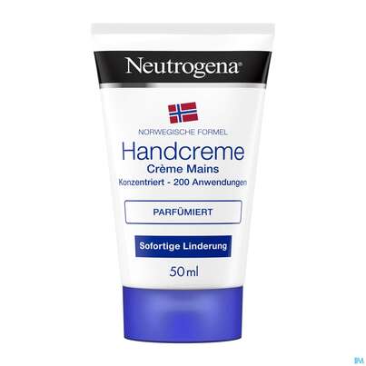 Sie sehen eine Packung Neutrogena Norwegische Formel Handcreme Parfuemiert 50ml, Produktbild: 03 Neutrogena Norwegische Formel Handcreme Parfuemiert 50ml, A-Nr.: 0900560 - 03