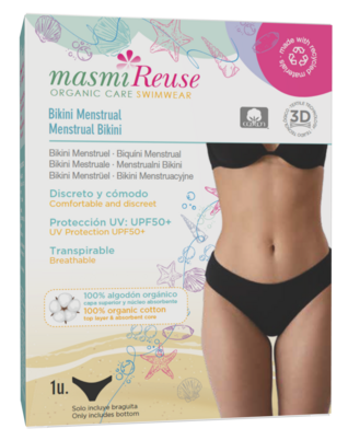 Bio Perioden Bikinihose Masmi Reuse - Schwarz - Größe M, A-Nr.: 5946124 - 01
