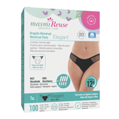 Bio Periodenslip Elegant Masmi Reuse - Waschbar - Größe M, A-Nr.: 5973865 - 01