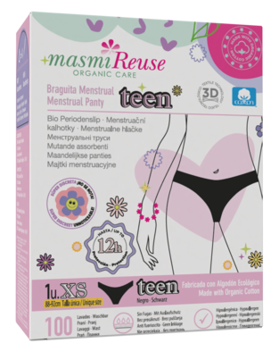Bio Periodenslip Girls Masmi Reuse - Waschbar - Größe XS, A-Nr.: 5973894 - 01