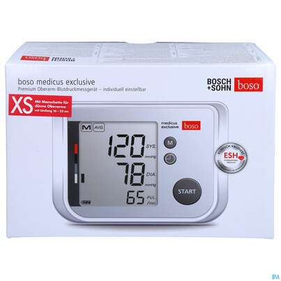 Sie sehen eine Packung Blutdruckmesser Boso Medicus Exclusive Xs 16-22 1st, Produktbild: 01 Blutdruckmesser Boso Medicus Exclusive Xs 16-22 1st, A-Nr.: 4409306 - 01