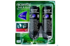 Nicorette Spray 1mg/spruehstoss Z.anw.i.d.mundhoehle lösung Fruit &amp;amp; Mint Nfc 2st, A-Nr.: 5510272 - 01