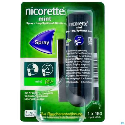 Nicorette Spray 1mg/spruehstoss Z.anw.i.d.mundhoehle lösung Mint Nfc 1st, A-Nr.: 5510237 - 01