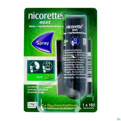 Nicorette Spray 1mg/spruehstoss Z.anw.i.d.mundhoehle lösung Mint Nfc 1st, A-Nr.: 5510237 - 02