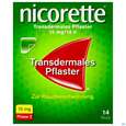 Sie sehen eine Packung Nicorette Transdermales Pflaster 15mg/16h 14st, Produktbild: 01 Nicorette Transdermales Pflaster 15mg/16h 14st, A-Nr.: 3537433 - 01