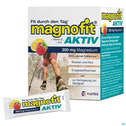 Sie sehen eine Packung Magnofit Aktiv 300mg Stick 30st, Produktbild: 10 Magnofit Aktiv 300mg Stick 30st, A-Nr.: 5833495 - 10