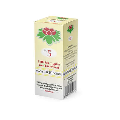 Sie sehen eine Packung Magister Doskar Nr. 5 Bettnässertropfen zum Einnehmen, Produktbild: 03 Magister Doskar Nr. 5 Bettnässertropfen zum Einnehmen, A-Nr.: 0684990 - 03