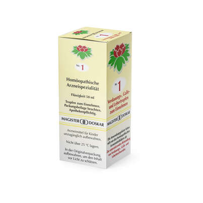 Magister Doskar Tropfen Nr. 1 - Verdauungs-, Galle- und Lebertropfen zum Einnehmen, A-Nr.: 0684955 - 04