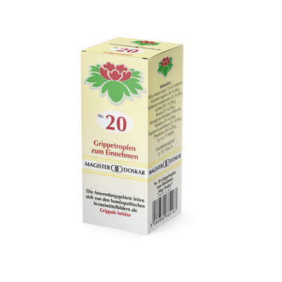 Sie sehen eine Packung Magister Doskar Nr. 20 Grippetropfen zum Einnehmen, Produktbild: 02 Magister Doskar Nr. 20 Grippetropfen zum Einnehmen, A-Nr.: 0685162 - 02