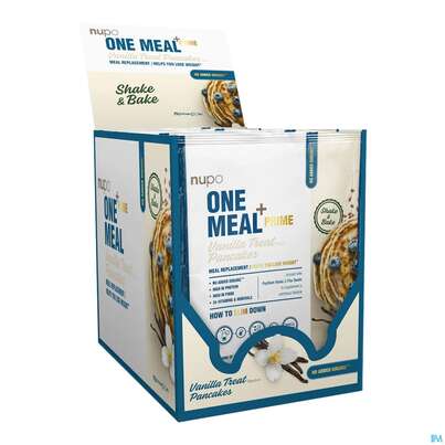 Sie sehen eine Packung Nupo Lebenswert Onemeal Pancake 60g, Produktbild: 01 Nupo Lebenswert Onemeal Pancake 60g, A-Nr.: 5739112 - 01