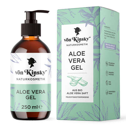 Sie sehen eine Packung von Kinsky® Bio Aloe Vera Gel Feuchtigkeitspflege, Produktbild: 01 von Kinsky® Bio Aloe Vera Gel Feuchtigkeitspflege, A-Nr.: 5987347 - 01