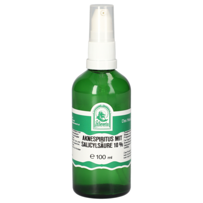 Sie sehen eine Packung AKNESPIRITUS MIT SALICYLSAEURE 10% 100 ML, Produktbild: 01 AKNESPIRITUS MIT SALICYLSAEURE 10% 100 ML, A-Nr.: 5724607 - 01