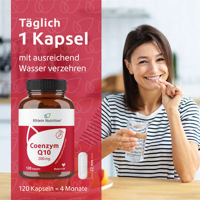 Sie sehen eine Packung R(h)ein Nutrition Coenzym Q10 200 mg Kapseln vegan, Produktbild: 04 R(h)ein Nutrition Coenzym Q10 200 mg Kapseln vegan, A-Nr.: 5987152 - 04