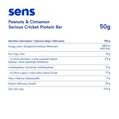 SENS Serious Proteinriegel mit Grillenmehl - Erdnuss &amp; Zimt, A-Nr.: 5948666 - 04