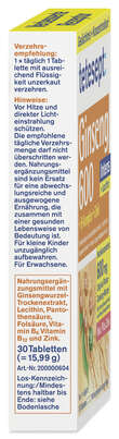 TETESEPT Ginseng 600 Intens Tabletten 30 Stk, A-Nr.: 5973227 - 02