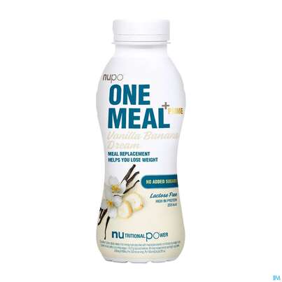Sie sehen eine Packung Nupo Lebenswert Onemeal/shake Vanilla 330ml, Produktbild: 01 Nupo Lebenswert Onemeal/shake Vanilla 330ml, A-Nr.: 5739000 - 01