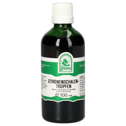 Sie sehen eine Packung ZITRONENSCHALEN TROPFEN 100 ML, Produktbild: 01 ZITRONENSCHALEN TROPFEN 100 ML, A-Nr.: 5453663 - 01
