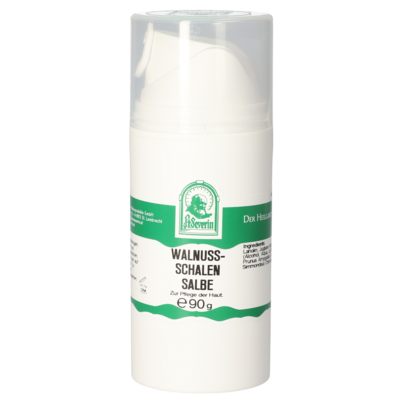 Sie sehen eine Packung WALNUSSSCHALEN SALBE 90 G, Produktbild: 01 WALNUSSSCHALEN SALBE 90 G, A-Nr.: 5903008 - 01