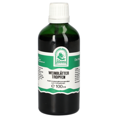 Sie sehen eine Packung WEINBLAETTER TROPFEN 100 ML, Produktbild: 01 WEINBLAETTER TROPFEN 100 ML, A-Nr.: 5853523 - 01