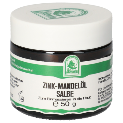 Sie sehen eine Packung ZINK-MANDELOEL SALBE 50 G, Produktbild: 01 ZINK-MANDELOEL SALBE 50 G, A-Nr.: 5748795 - 01