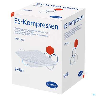 Mullkompressen-es Hartmann/steril 16fach 17faedig 10x 10cm 40x2 80st, A-Nr.: 3062645 - 02