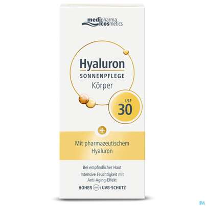 Sie sehen eine Packung Sonnenprodukte Hyaluron Sonnenpflege Koerper Lsf30 150ml, Produktbild: 02 Sonnenprodukte Hyaluron Sonnenpflege Koerper Lsf30 150ml, A-Nr.: 4624306 - 02