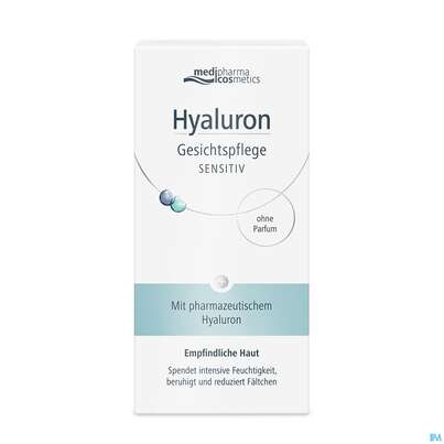 Sie sehen eine Packung Hyaluron Gesichtspflege Sensitive 50ml, Produktbild: 03 Hyaluron Gesichtspflege Sensitive 50ml, A-Nr.: 4624246 - 03